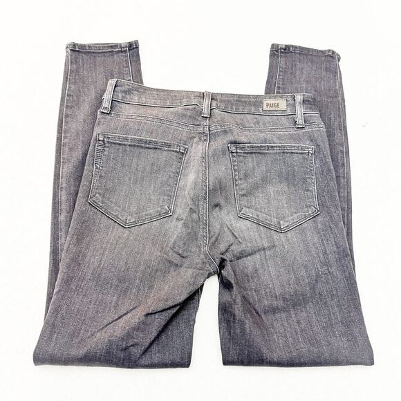 Paige Hoxton Ankle Grey Peaks Charcoal Gray Wash Denim Skinny Jeans Size 27 - Picture 5 of 8